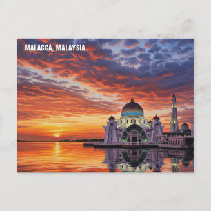 Malacca Straits Mosque Malaysia Postcard