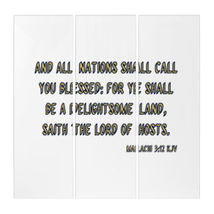 Malachi 3:12 KJV Bible Verse Wall Art