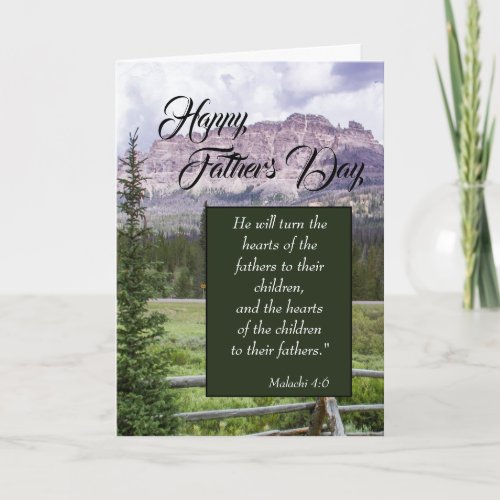 Malachi 46 Bible Verses for Fathers Day Card