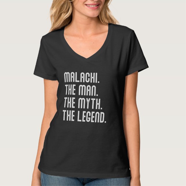Malachi Man Myth Legend Shirt  For Mens Funny Mala (Front)