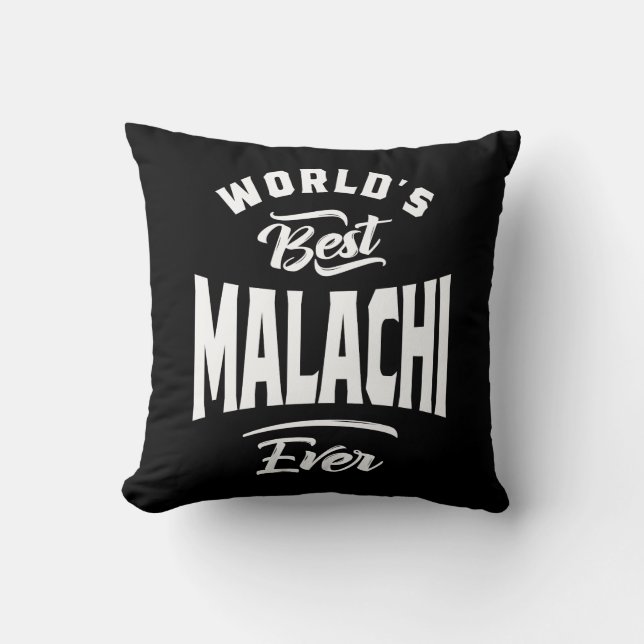 Malachi Personalized Name Birthday Gift Throw Pillow (Front)