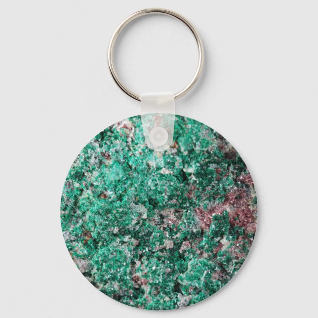 Malachite and copper keychain (Front)