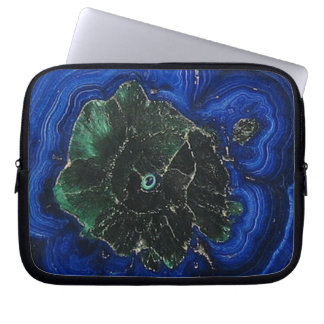 Malachite Azurite Island Laptop Sleeve