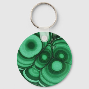 Malachite Bullseye Keychain