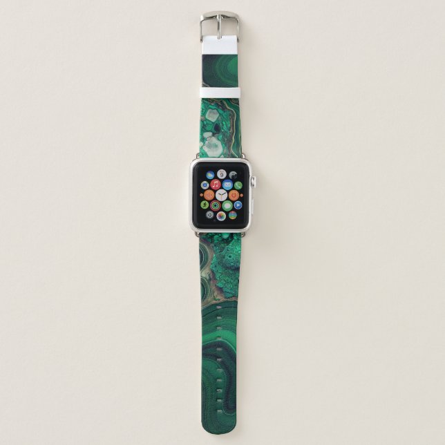 Malachite Cu6CO3(OH)2 Apple Watch Band (Front)