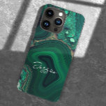 Malachite Cu6CO3(OH)2 Case-Mate iPhone 14 Pro Case<br><div class="desc">Malachite is a carbonate mineral that forms in oxidized regions of copper.  It possesses a Monoclinic crystal structer,  and has perfect cleavage. Hardness is 3 1/2-4.</div>