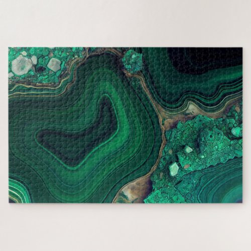 Malachite Cu6CO3OH2 Jigsaw Puzzle