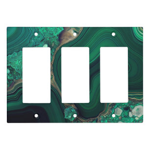 Malachite Cu6CO3(OH)2 Light Switch Cover