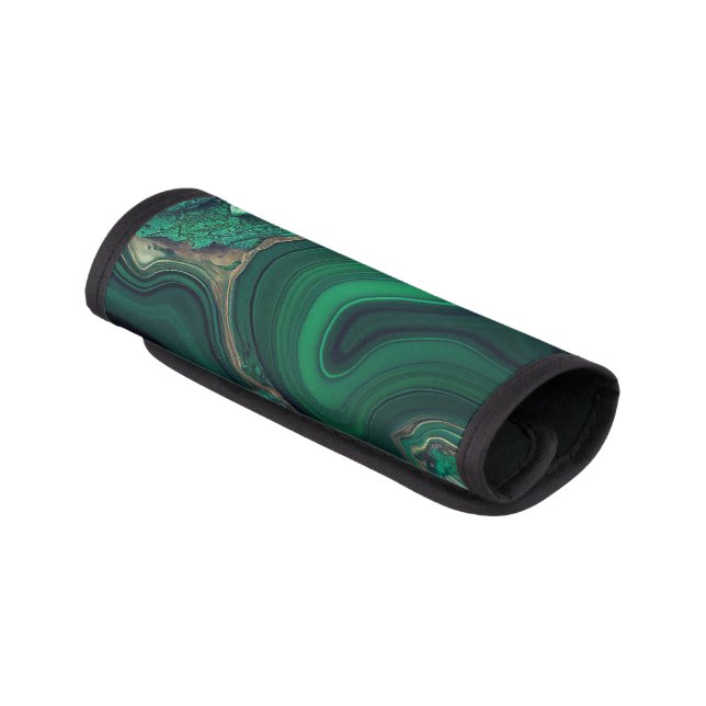 Malachite Cu6CO3(OH)2 Luggage Handle Wrap (Angled)