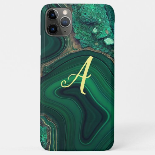 Malachite Cu6CO3OH2 Monogram iPhone 11 Pro Max Case