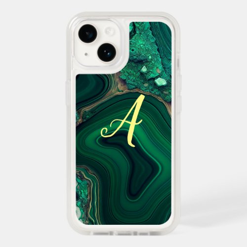 Malachite Cu6CO3OH2 Monogram OtterBox iPhone 14 Case