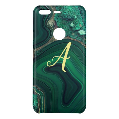 Malachite Cu6CO3OH2 Monogram Uncommon Google Pixel Case