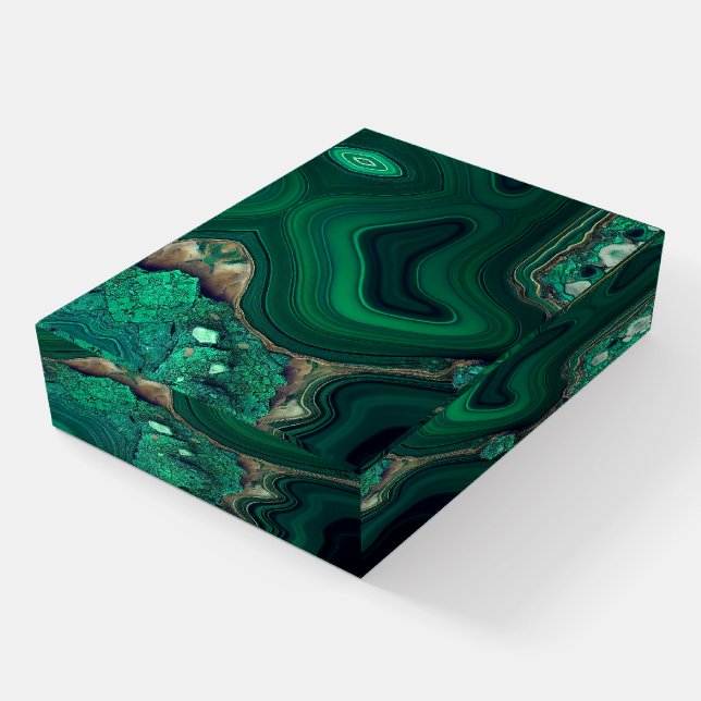 Malachite Cu6CO3(OH)2 Paperweight (Angled)