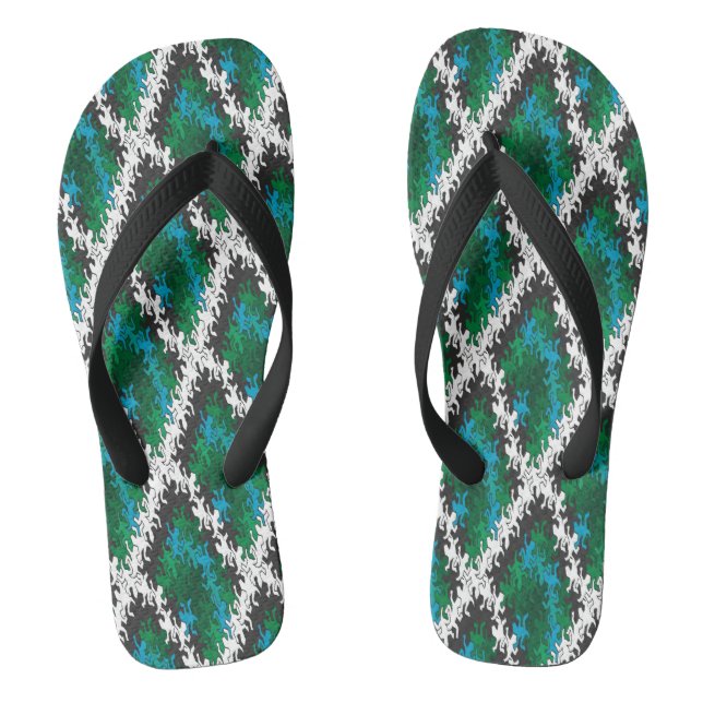 malachite flip flops (Footbed)