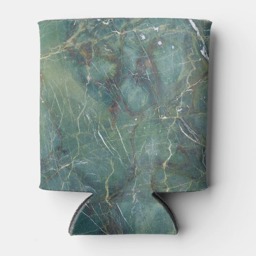 Malachite Green Marble Detailed Texture Can Cooler