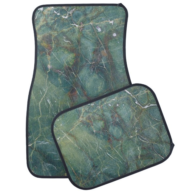 Malachite Green Marble Detailed Texture Car Floor Mat (Set)