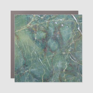 Malachite Green Marble Detailed Texture Car Magnet