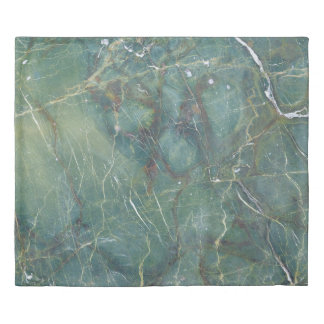 Malachite Green Marble Detailed Texture Duvet Cover