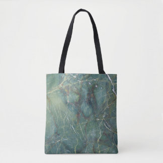 Malachite Green Marble Detailed Texture Tote Bag