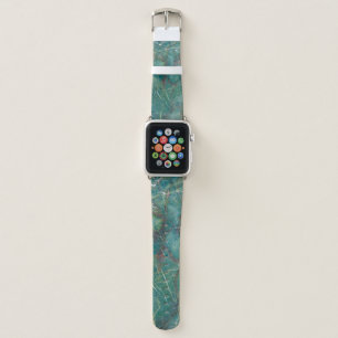 Malachite green marble texture, detail structure o apple watch band