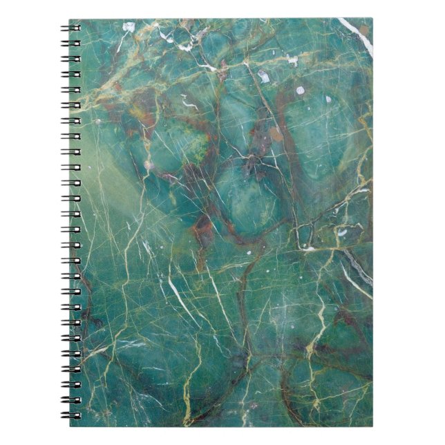Malachite green marble texture, detail structure o notebook (Front)