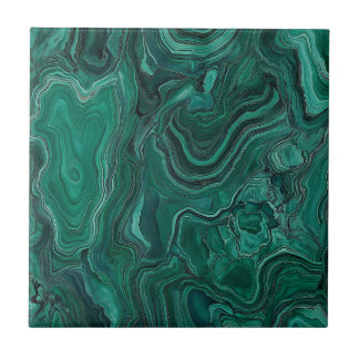 Malachite Green Stone Ceramic Tile
