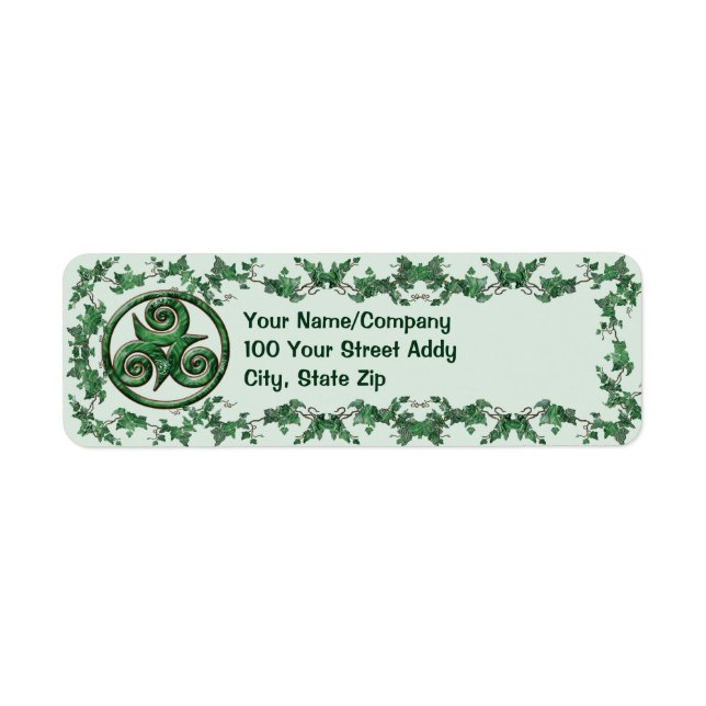 Malachite Ivy Triskel Label (Front)
