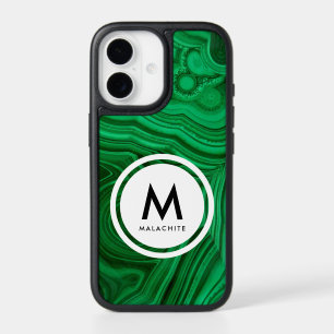 Malachite Mineral Monogram- Beautiful Green iPhone 17 Case