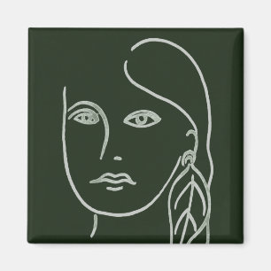 Malachite Portrait Magnet