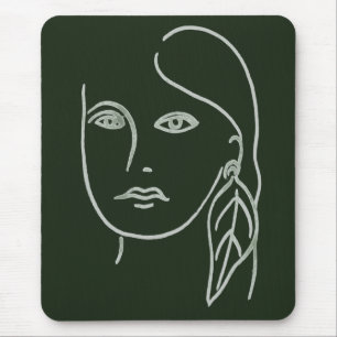 Malachite Portrait Mouse Pad