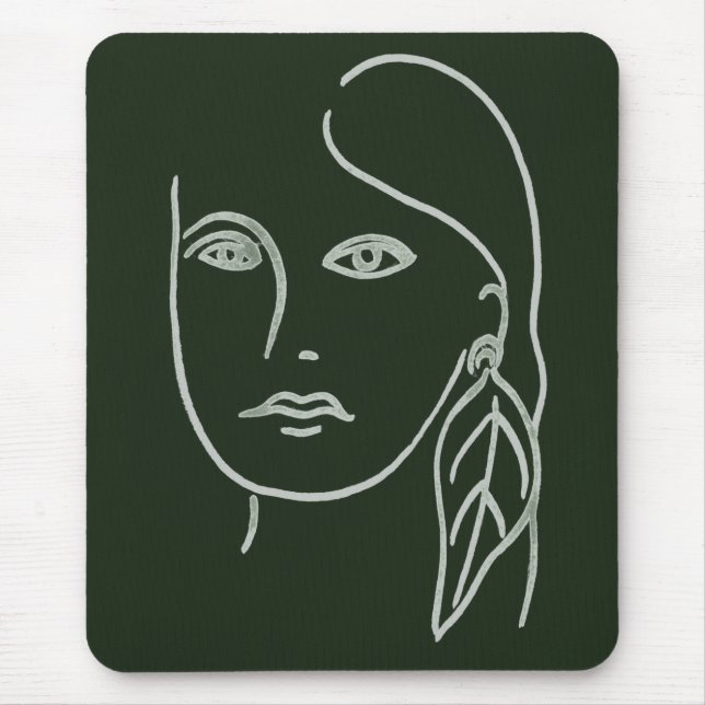 Malachite Portrait Mouse Pad (Front)