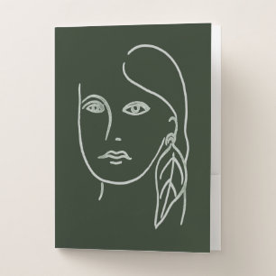 Malachite Portrait Pocket Folder
