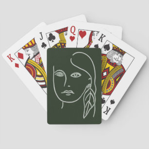 Malachite Portrait Poker Cards