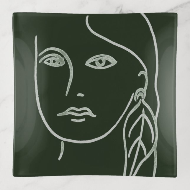 Malachite Portrait Trinket Tray (Front)