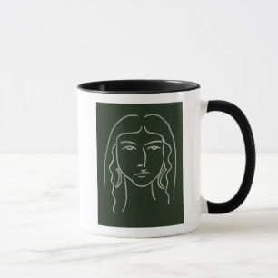 Malachite Portrait with Long Hair Mug
