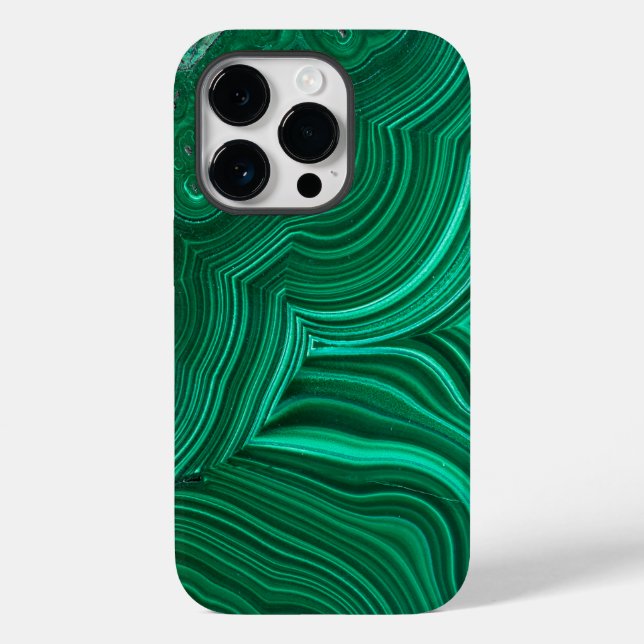 Malachite Slice Mineral Stone Phone Case (Back)