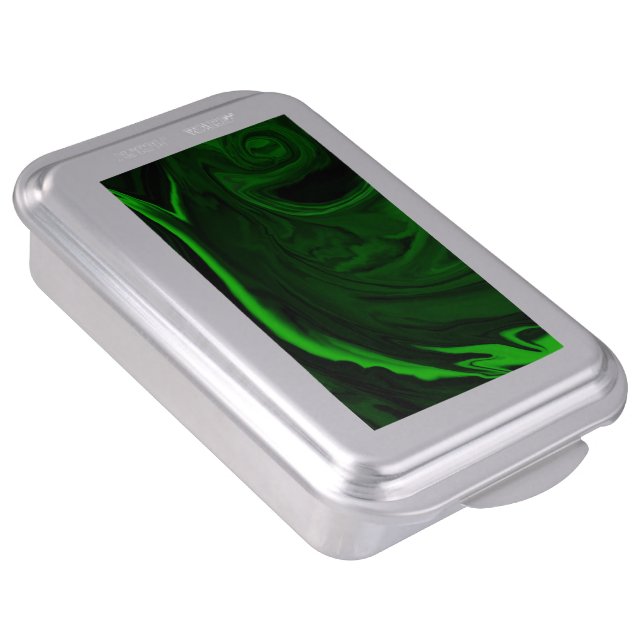 malachite stone green collections cake pan (Side)