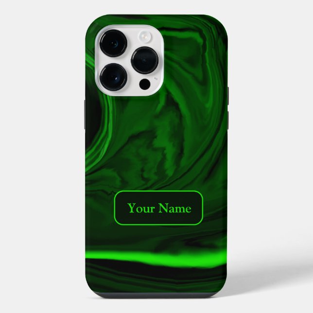 malachite stone green,personalised  iphone case (Back)