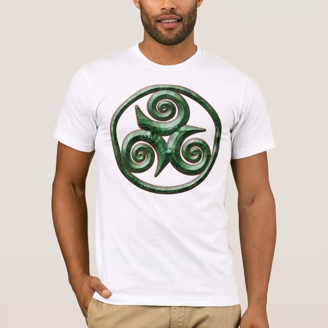 Malachite Triskel T-Shirt (Front)