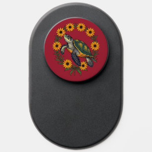 Malaclemys Terrapin And Black Eyed Susan Flowers PopSocket