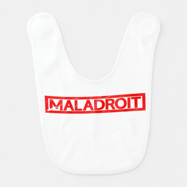 Maladroit Stamp Baby Bib (Front)