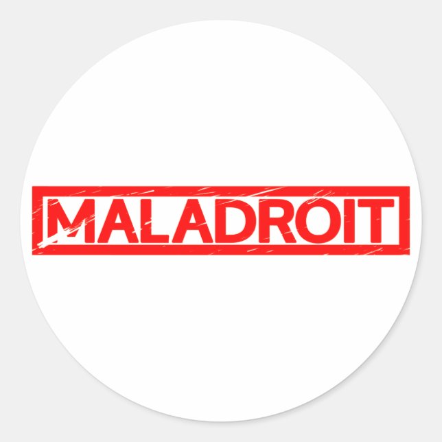 Maladroit Stamp Classic Round Sticker (Front)