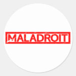 Maladroit Stamp Classic Round Sticker