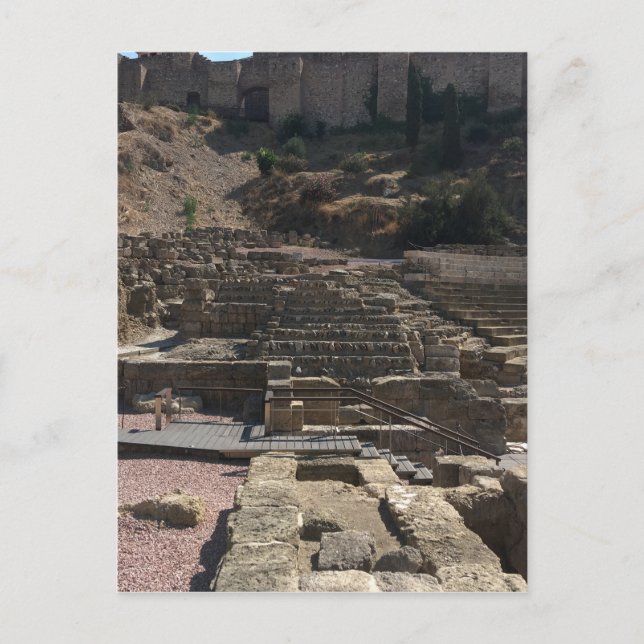 Malaga; amphitheater postcard (Front)
