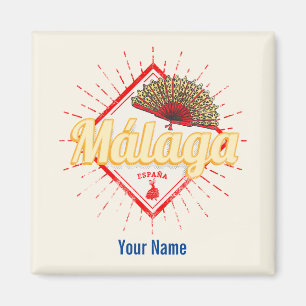 Malaga Andalusia Spain Retro Flamenco Vintage Magnet
