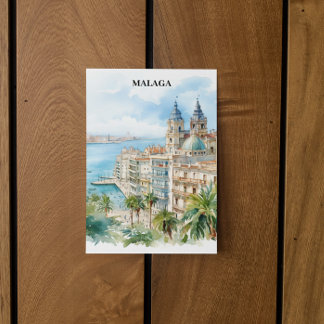Malaga Andalusia Spain Travel Postcard