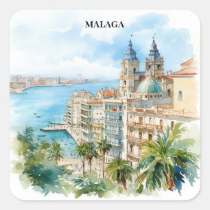 Malaga Andalusia Spain Travel Square Sticker
