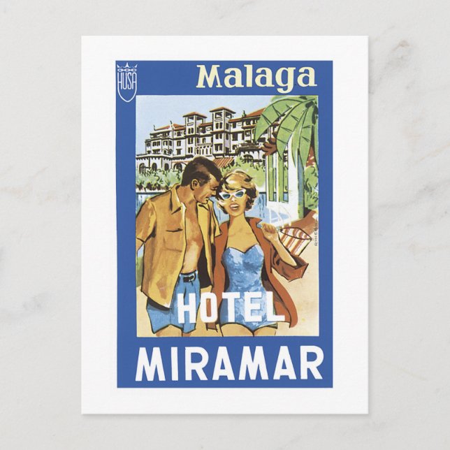 Malaga Hotel Miramar Postcard (Front)