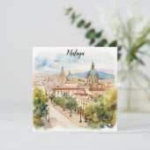 Malaga Spain Architecture Watercolor (Standing Front)