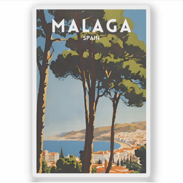 Malaga Spain Sticker (Front)